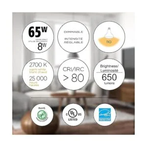 Luminus plyc5294 BR30 8 W 65 W 650 lúmenes blanco_3