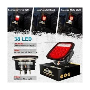 Partsam Par de 38 luces LED universales de freno trasero_4
