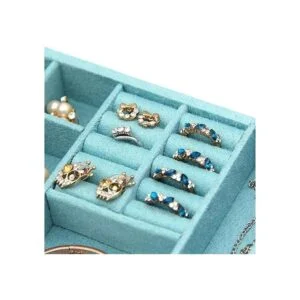 Joyero organizador de dos capas de fibra con visualización_5