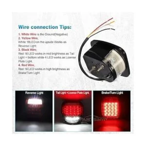 Partsam Par de 38 luces LED universales de freno trasero_6