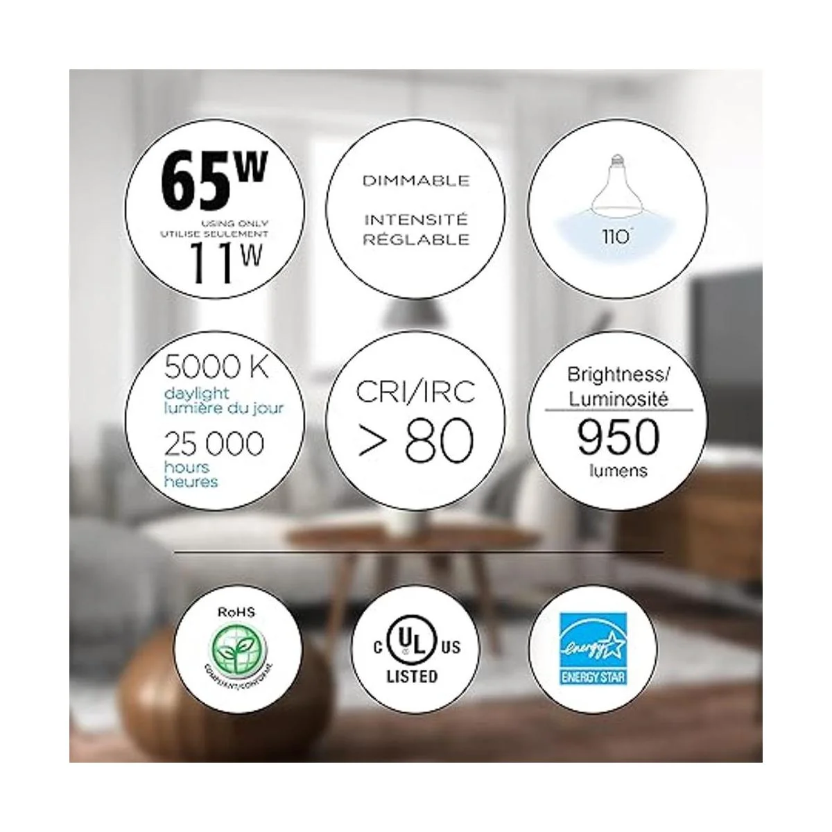 Luminus plyc5235 BR30 11 W 65 W 950 lúmenes luz de día_3