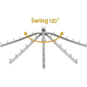 Bosszi 2 ganchos de acero inoxidable para ropa con brazo_3