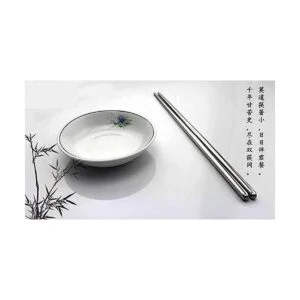 Palillos de acero inoxidable palillos de metal 10 pares_3