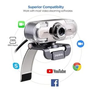 Cámara web 1080P Full HD PC Skype cámara web PAPALOOK_2