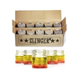 THE SLINGER Juego de vasos de chupito mini tarros Mason_1
