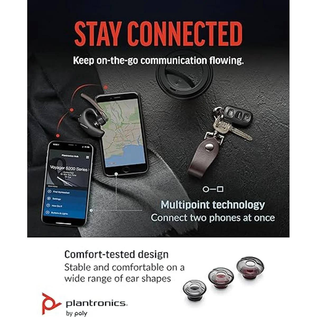 Plantronics Voyager 5200 Audífonos inalámbricos con_5