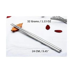 Palillos de acero inoxidable palillos de metal 10 pares_5