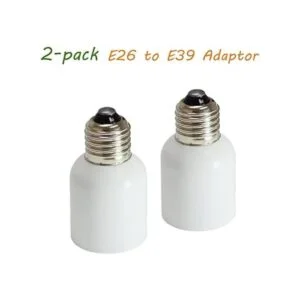 Paquete de 2 adaptadores E26 a E39 ampliar el enchufe E26_2