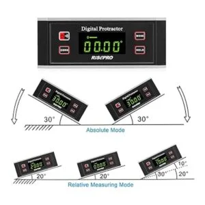 RISEPRO Inclinómetro transportador digital buscador de_5