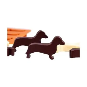 LYWUU Molde de silicona con forma de perro salchicha para_5