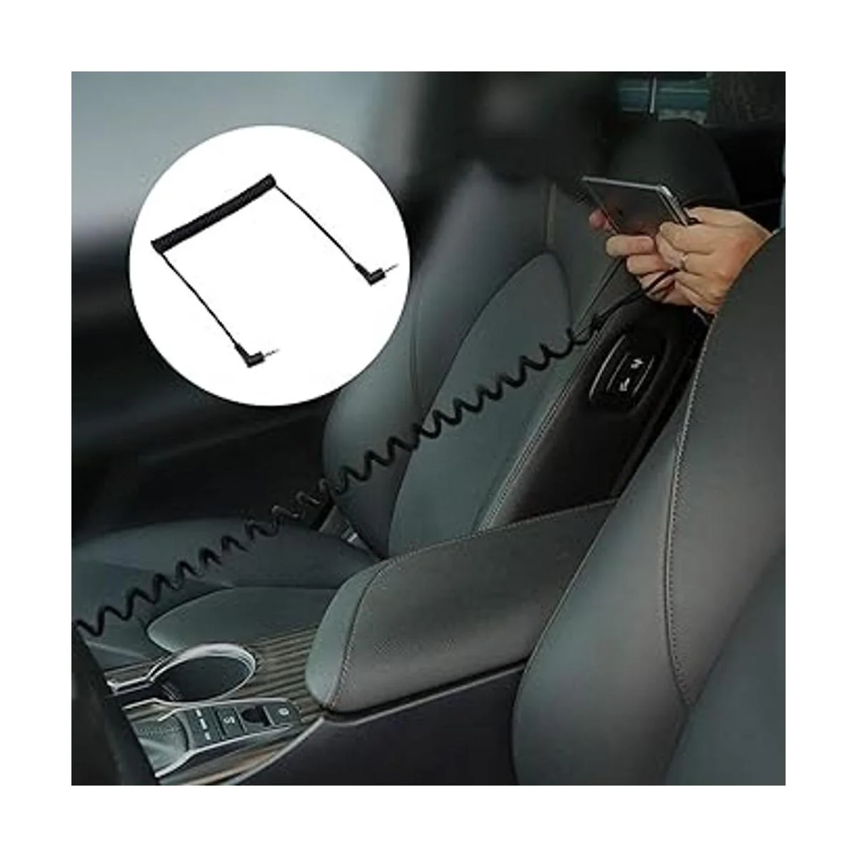 CERRXIAN Cable en espiral de audio auxiliar de extensión_3