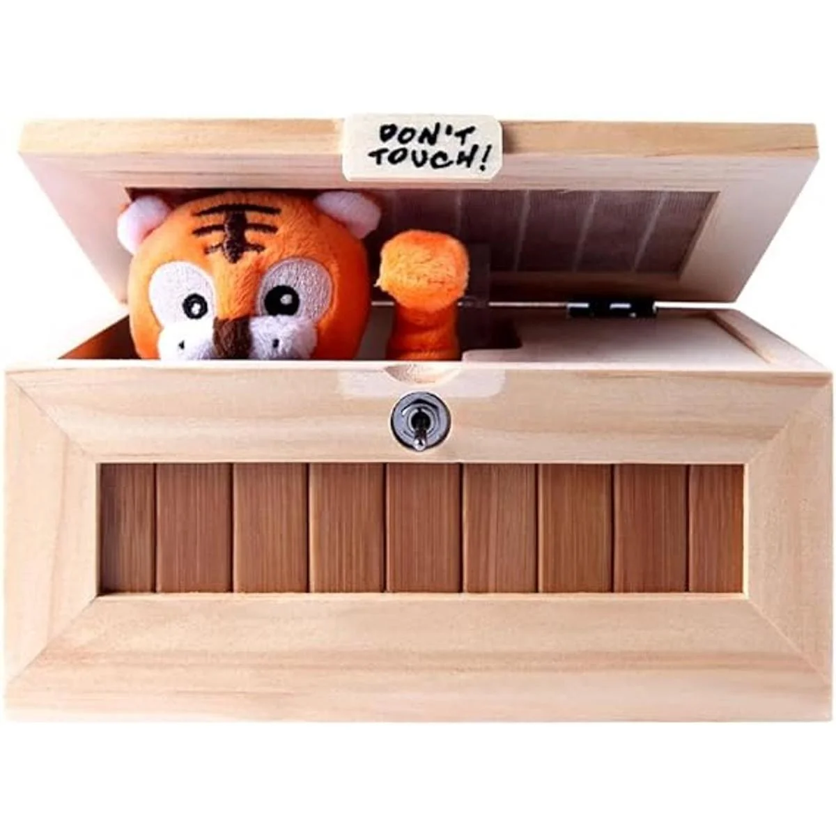 Caja Xinhome con cartel de Dont touch no tocar_2