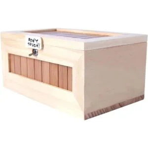 Caja Xinhome con cartel de Dont touch no tocar_5