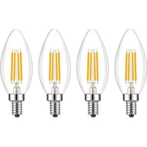 Lamsky Bombilla LED de base E14 con forma de vela de