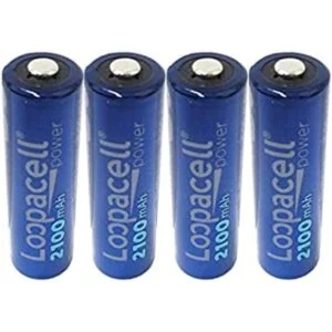4 loopacell AA Baterías recargables precharged NiMH 2100 mAh_1
