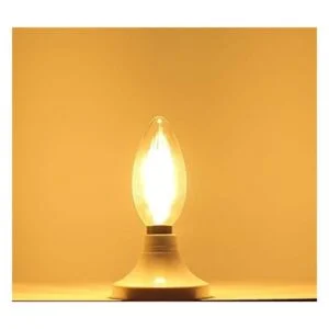 Lamsky Bombilla LED de base E14 con forma de vela de