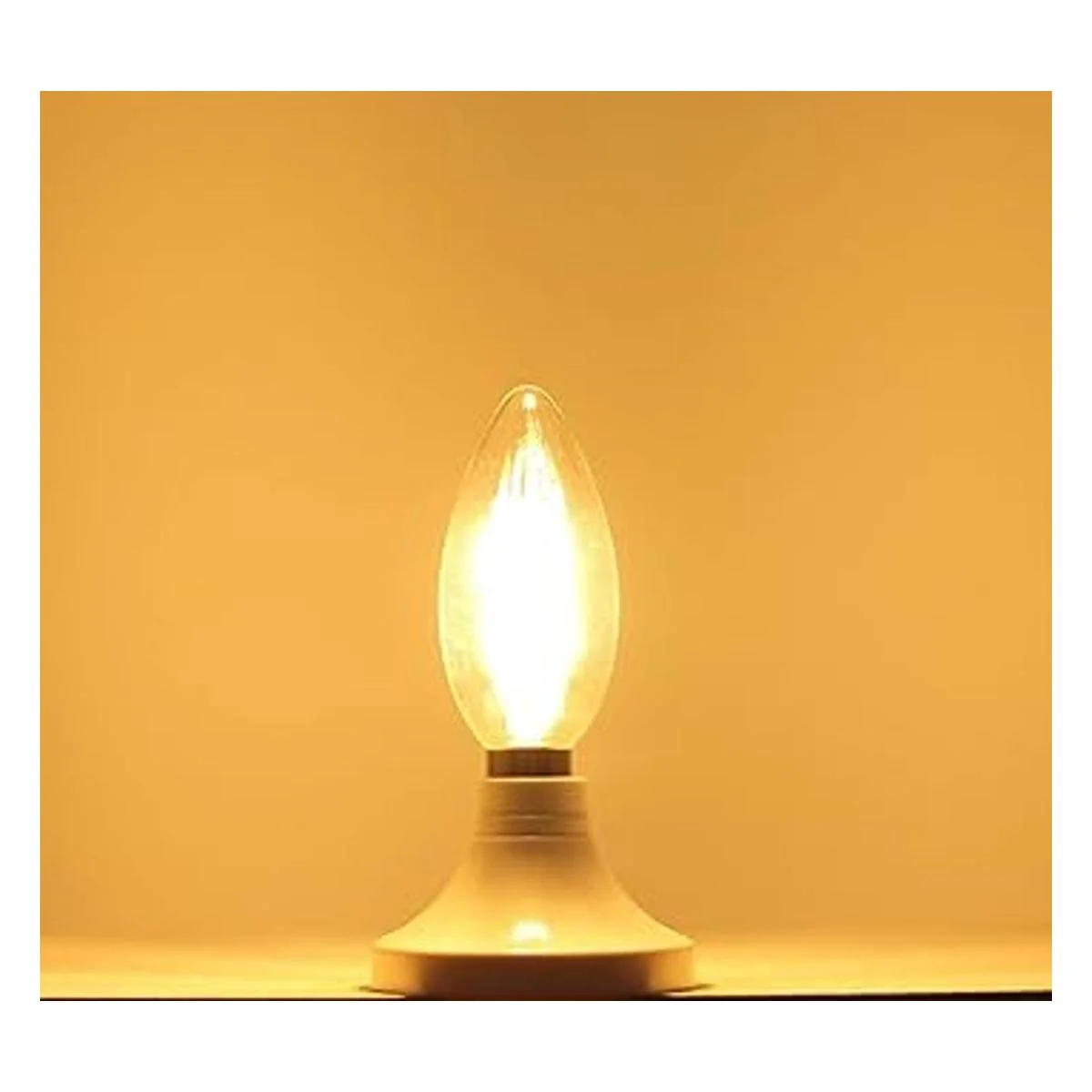 Lamsky Bombilla LED de base E14 con forma de vela de