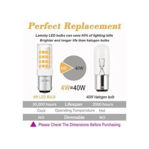 Lamsky Bombilla LED BA15D de doble contacto con base de