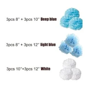 18 pompones de papel para colgar pañuelos bolas de