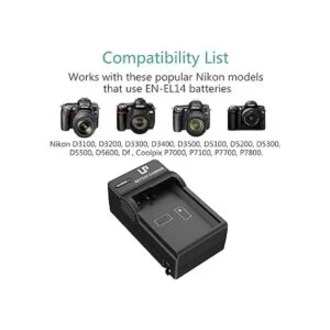 ENEL14 EN EL14a cargador LP compatible con Nikon D3500_3