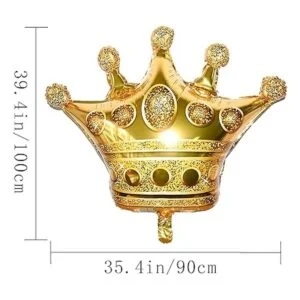 MYUBWTF 6 globos grandes de corona dorada de 40 pulgadas_5