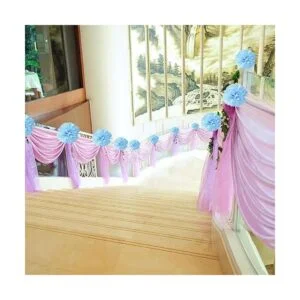 18 pompones de papel para colgar pañuelos bolas de