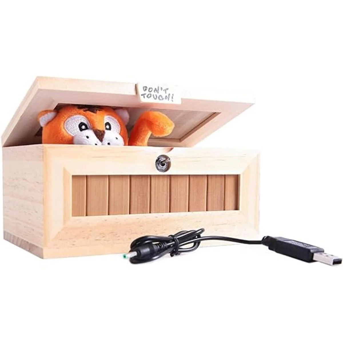 Caja Xinhome con cartel de Dont touch no tocar_6