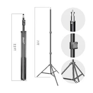 Emart Photo Studio Juego de paraguas con luz de flash_2