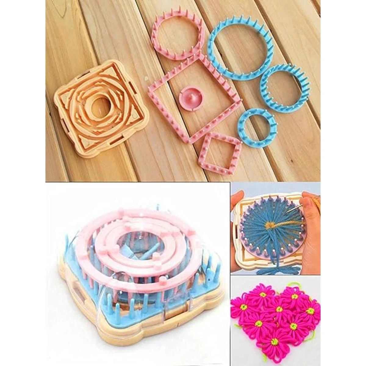 Kit de telar para tejer flores Alimitopía juego de