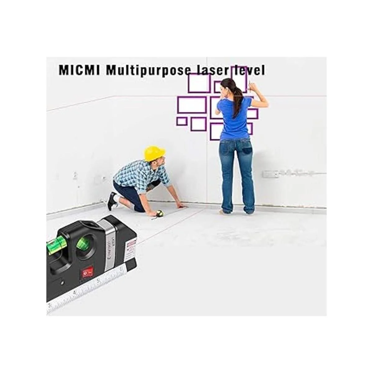 MICMI A80 nivel láser cinta de medir multipropósito de 8_6