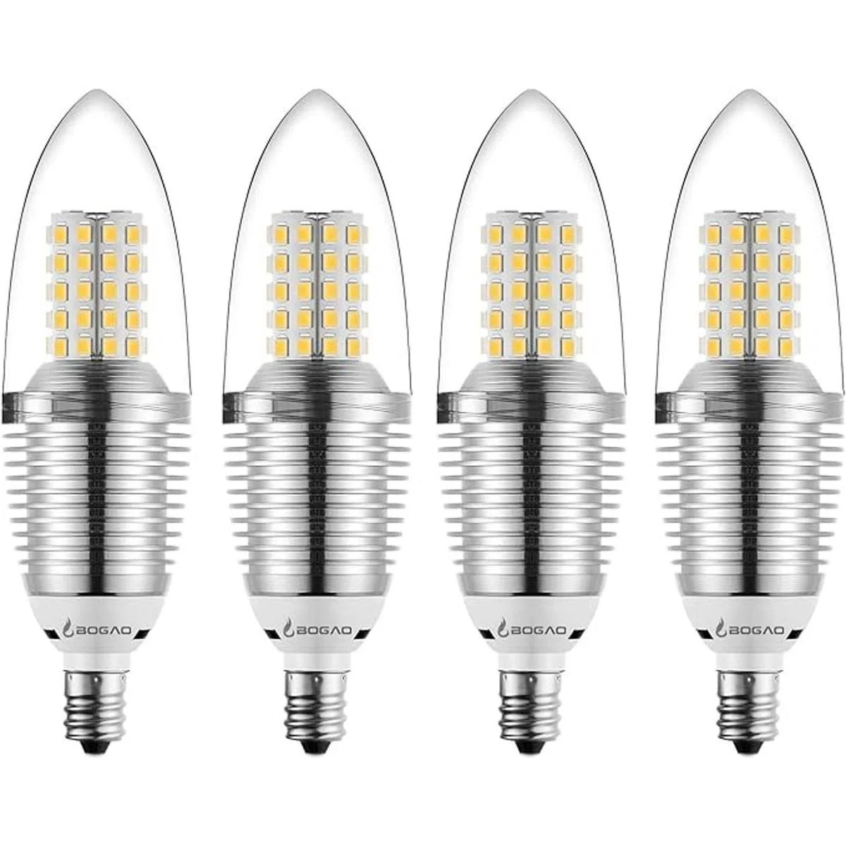 Bombilla para candelabro LED Bogao pack de 4 bombilla