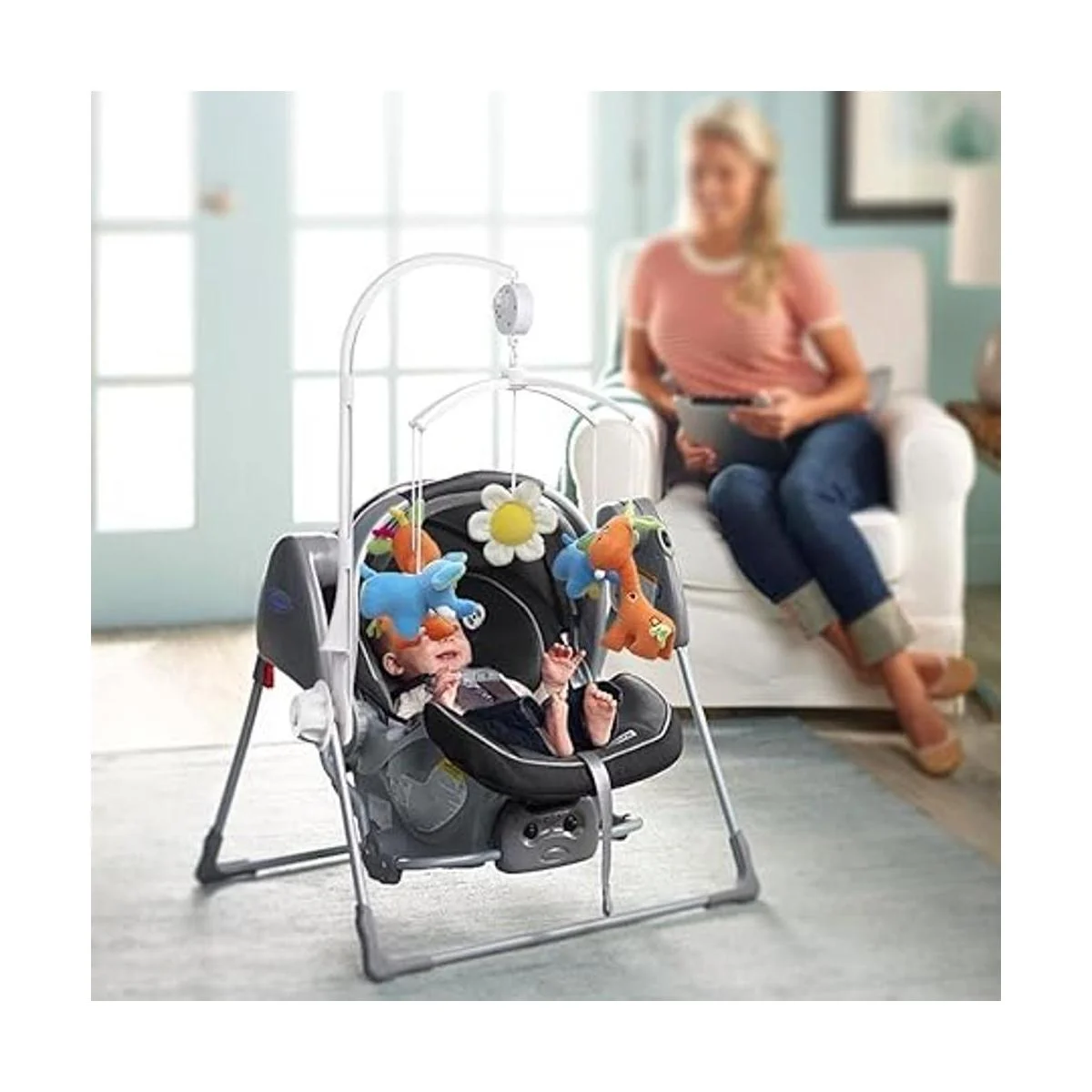 AGPtek Móvil para Cuna de Bebé Soporte de Campana para