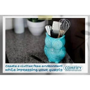 Soporte para utensilios con forma de búho de Comfify.