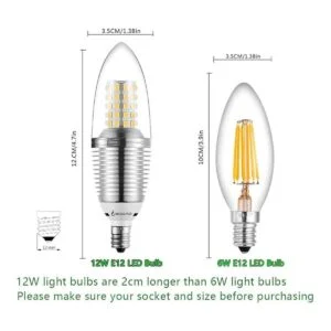 Bombilla para candelabro LED Bogao pack de 4 bombilla
