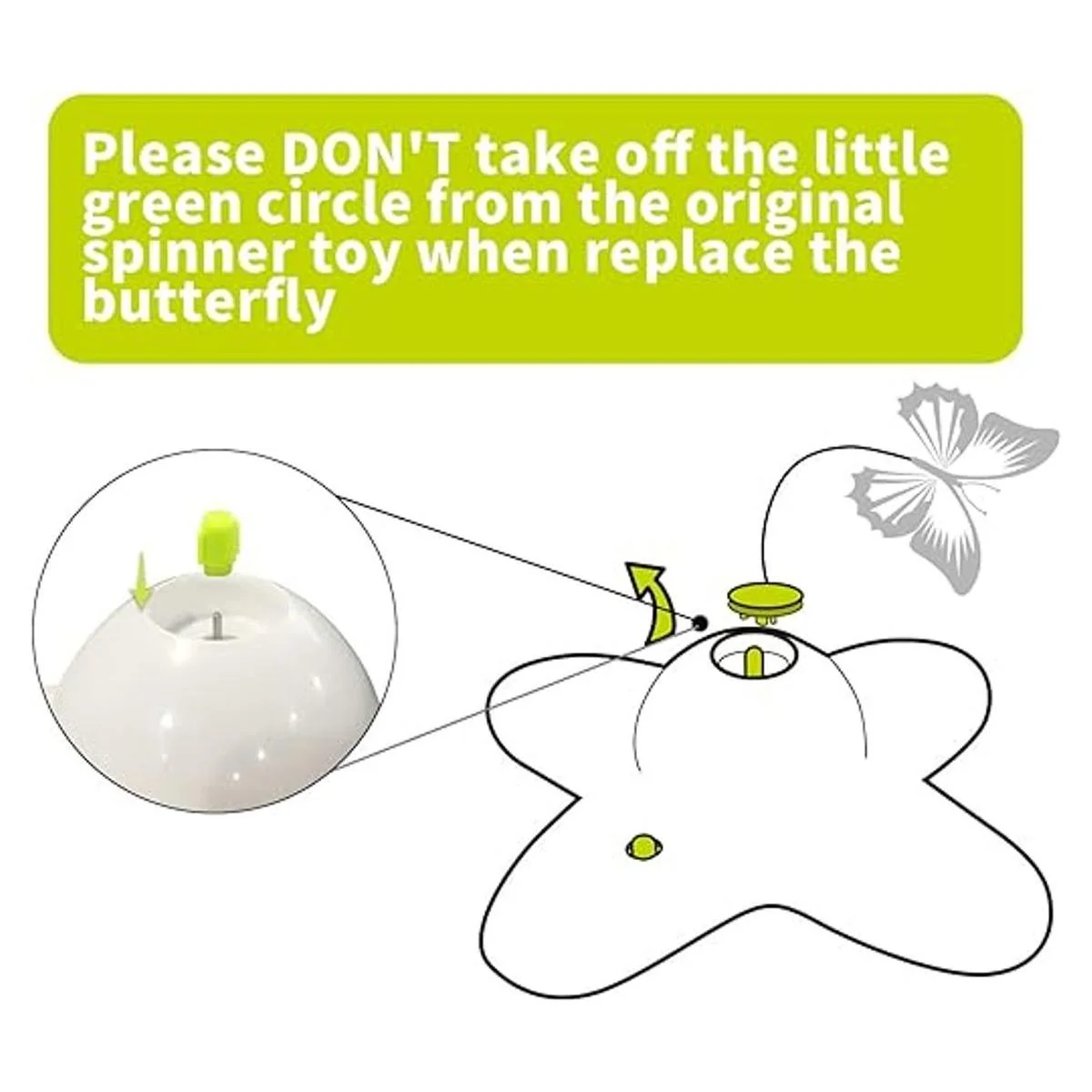 All for Paws Juguete interactivo de mariposa de gato con_4