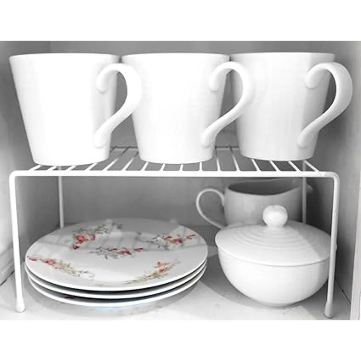 Evelots Paquete de 2 organizadores de estantes de cocina_4