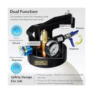 FIT Herramientas 10 litros Dos Adaptadores de manera_2