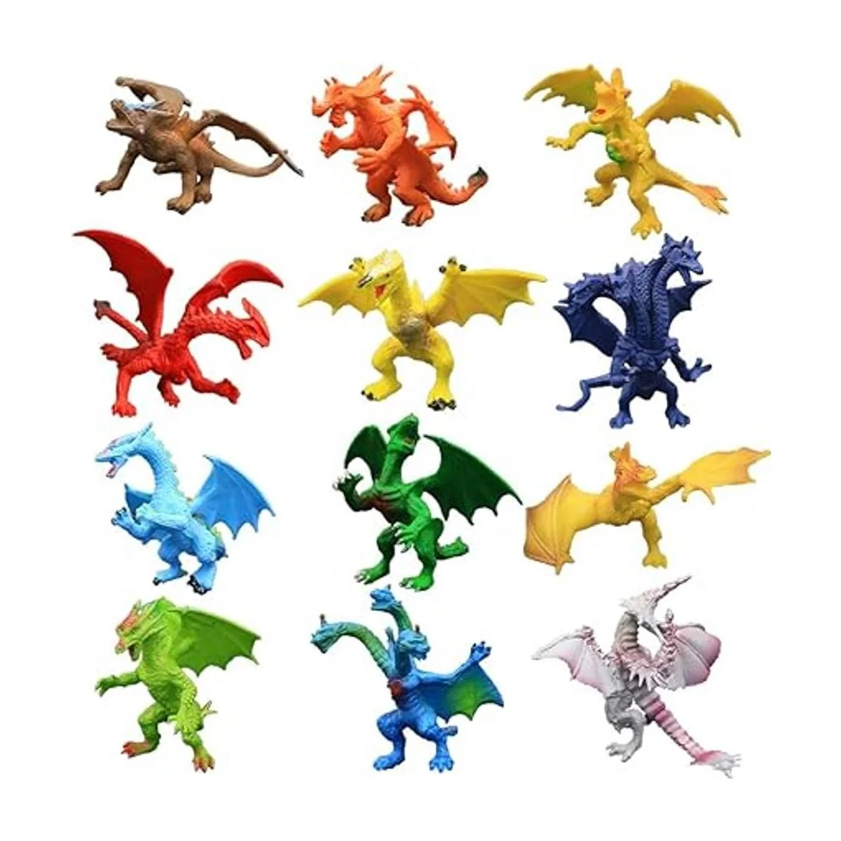 Juguetes de dragón 12 piezas surtidas de figuras de_4