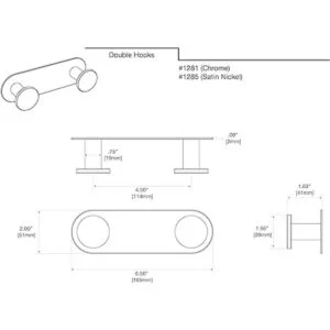 Gatco 1281 Glamour Gancho doble Glam_3
