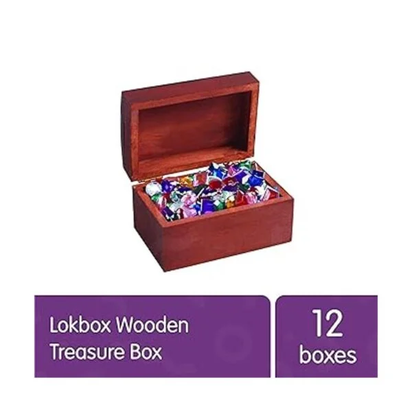 Colorations Caja de madera para tesoro juego de 12