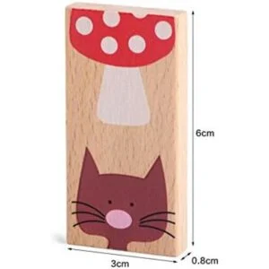 GracesDawn 28 piezas de juguete educativo de madera dominó_4