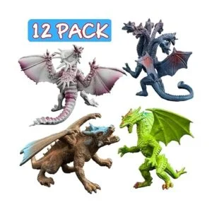 Juguetes de dragón 12 piezas surtidas de figuras de_3