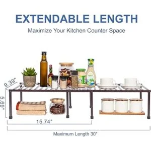 STORAGE MANIAC Juego de 4 estantes de cocina estante de_3