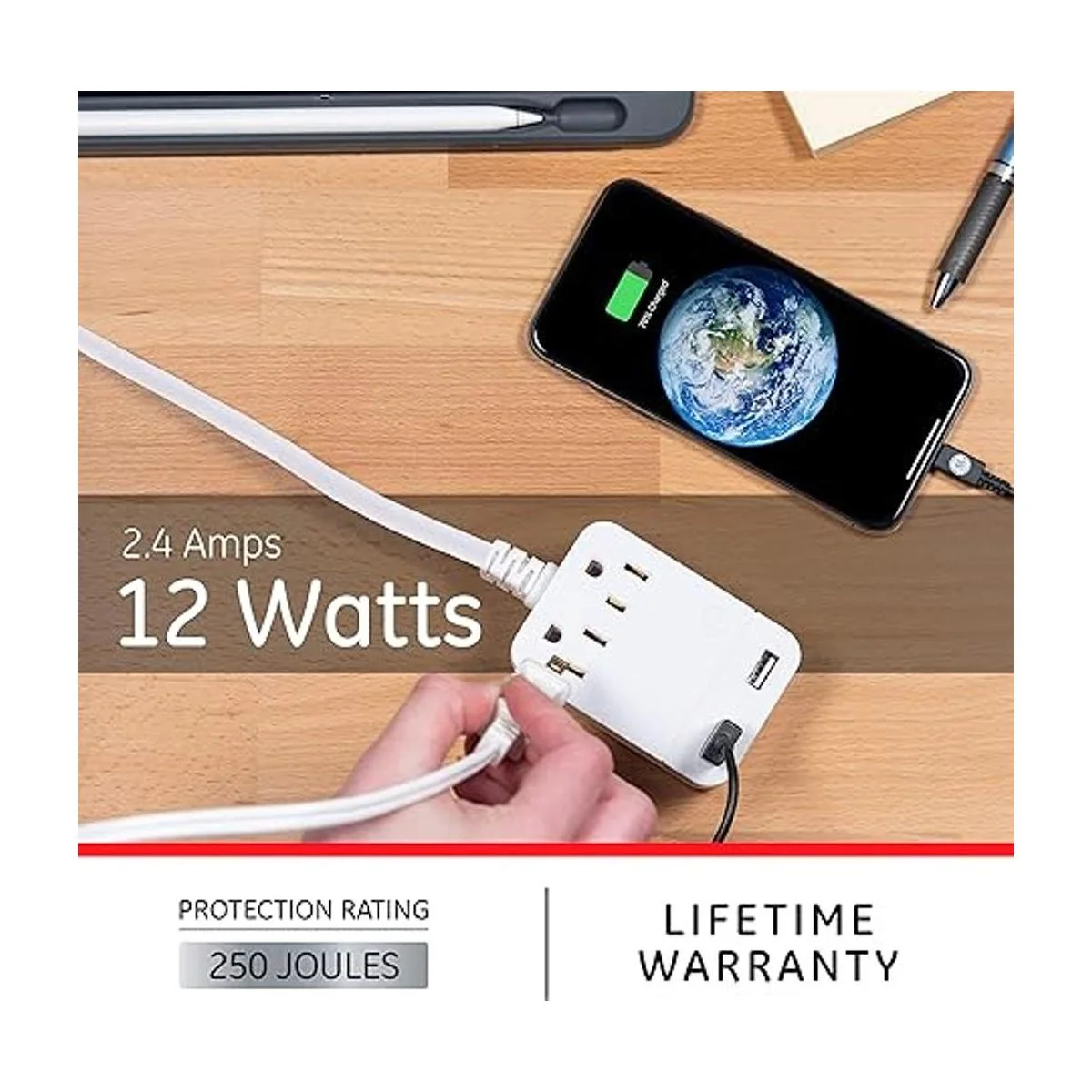 GE Pro Cable de extensión de carga USB estación de carga