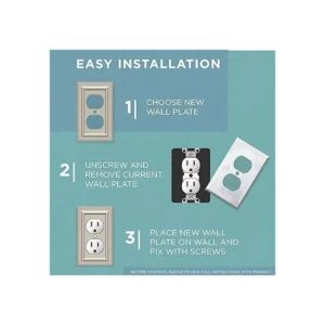 Franklin Brass Placa protectora de apagador triple_6