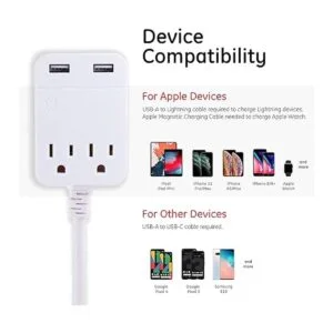 GE Pro Cable de extensión de carga USB estación de carga