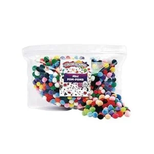 Mini pompones 500 piezas Tema minipom