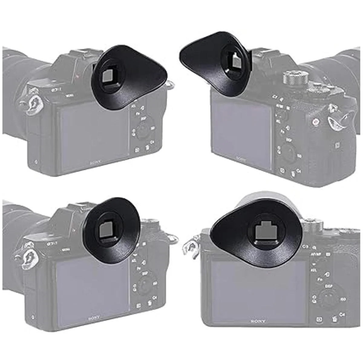 Ocular de cámara giratoria ovalada para Sony A9II A7RIII_2