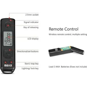 Meike MKA6300 PRO Mando a distancia integrado de hasta_5