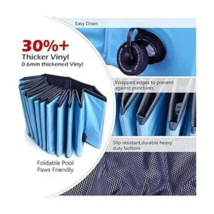 Jasonwell Piscina plegable para el baño de mascotas de